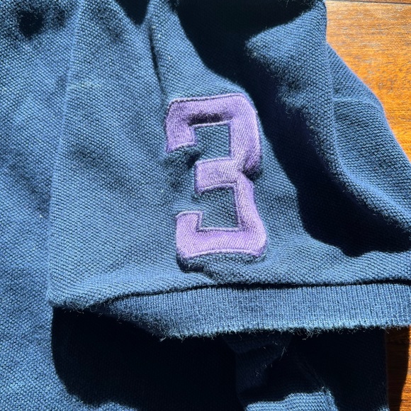 Vintage Ralph Lauren Y2K Women’s Rugby Patch Polo Shirt navy blue - Picture 4 of 9